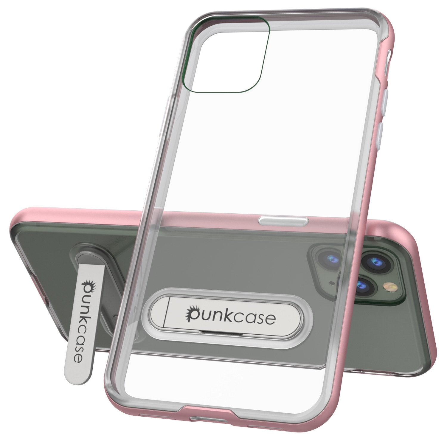 iPhone 12 Pro Case, PUNKcase [LUCID 3.0 Series] [Slim Fit] Protective Cover w/ Integrated Screen Protector [Rose Gold] (Color in image: Silver)