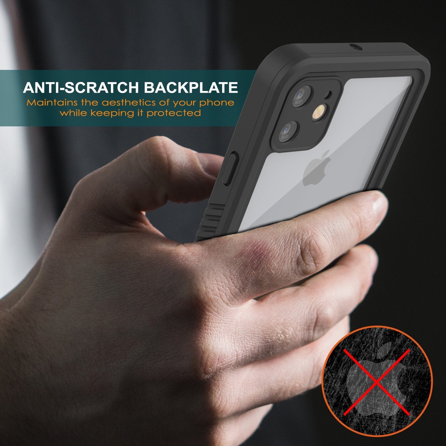 iPhone 11 Waterproof Case, Punkcase [Extreme Series] Armor Cover W/ Built In Screen Protector [Red] (Color in image: Black)