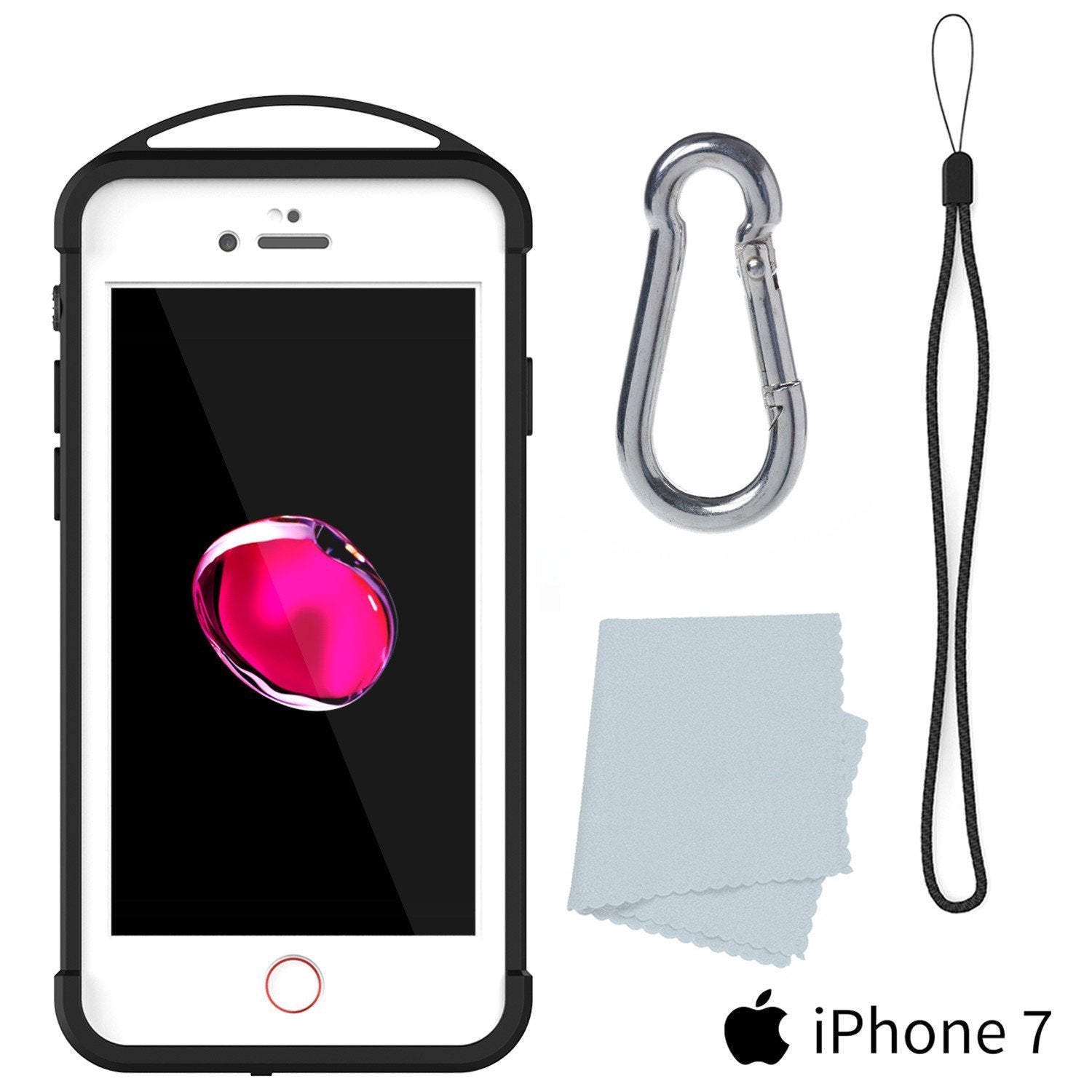iPhone SE (4.7") Waterproof Case, Punkcase ALPINE Series, White | Heavy Duty Armor Cover (Color in image: pink)