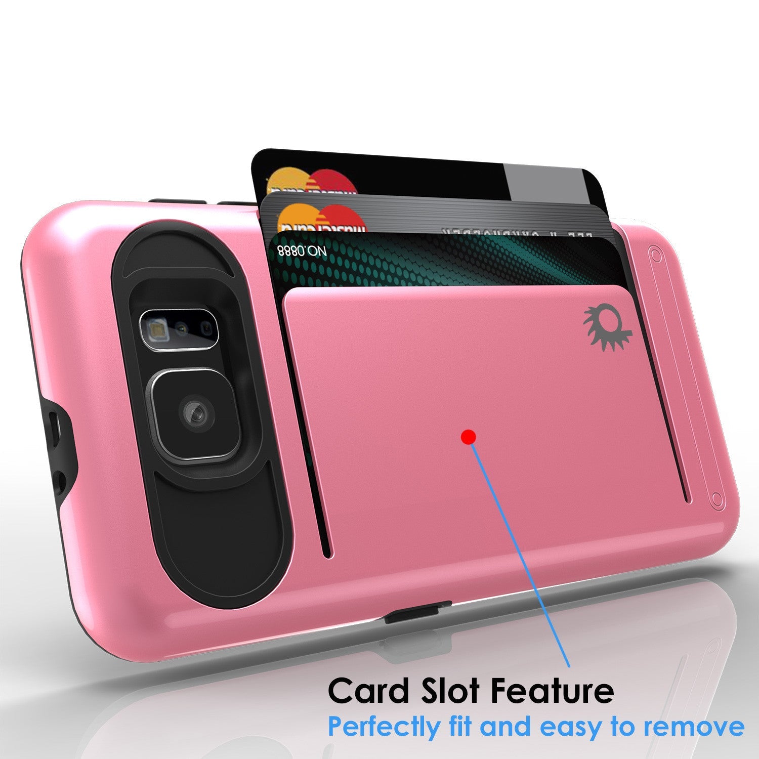 Galaxy S6 EDGE Plus Case PunkCase CLUTCH Pink Series Slim Armor Soft Cover Case w/ Screen Protector (Color in image: Black)