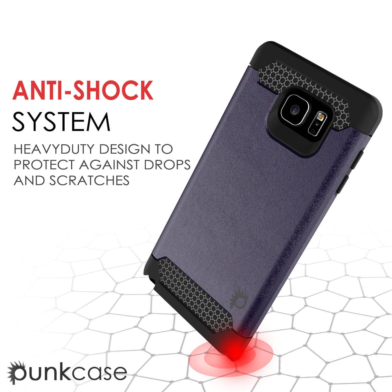 Galaxy Note 5 Case PunkCase Galactic Charcoal Series Slim Armor Soft Cover Case w/ Tempered Glass (Color in image: gold)
