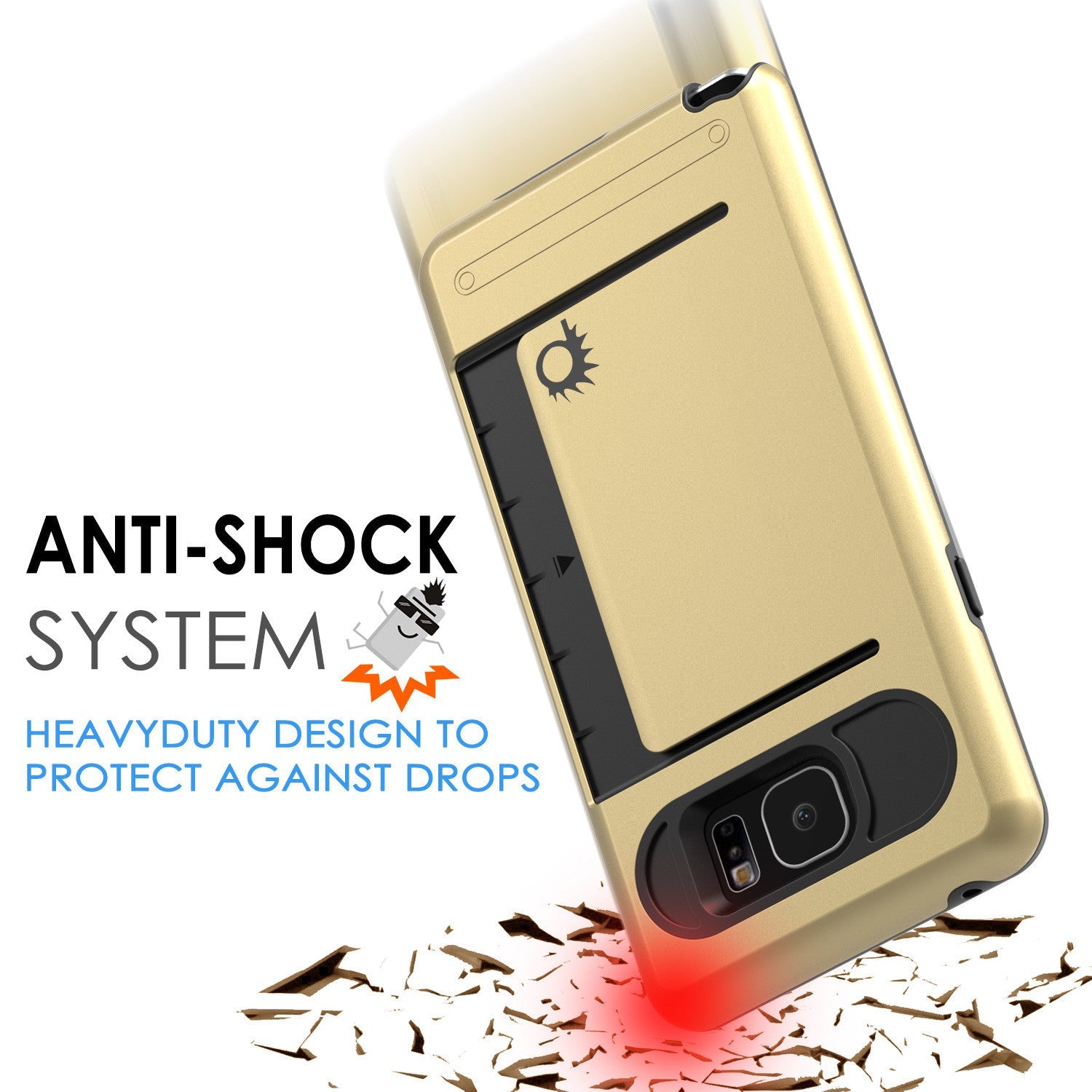 Galaxy Note 5 Case PunkCase CLUTCH Gold Series Slim Armor Soft Cover Case w/ Tempered Glass (Color in image: Silver)
