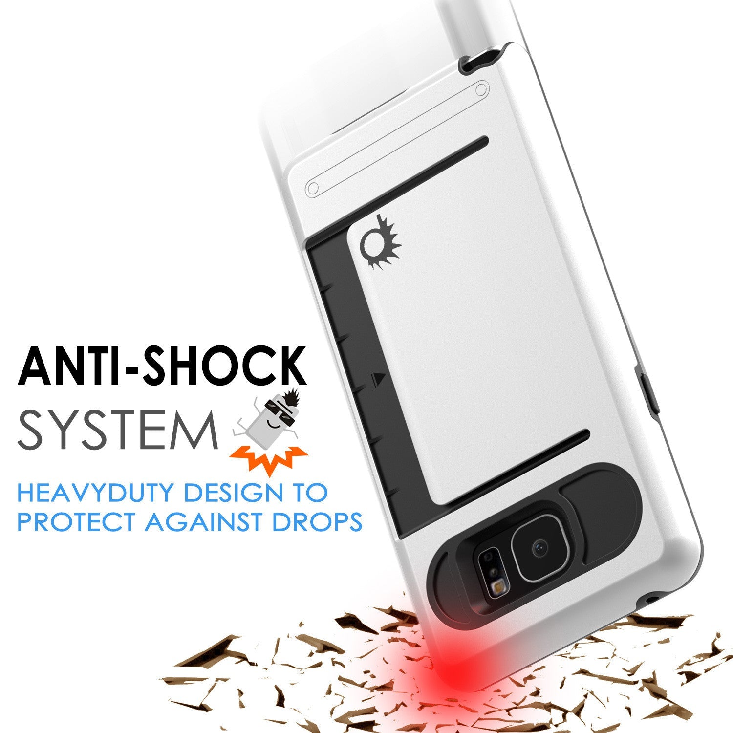 Galaxy Note 5 Case PunkCase CLUTCH White Series Slim Armor Soft Cover Case w/ Tempered Glass (Color in image: Gold)