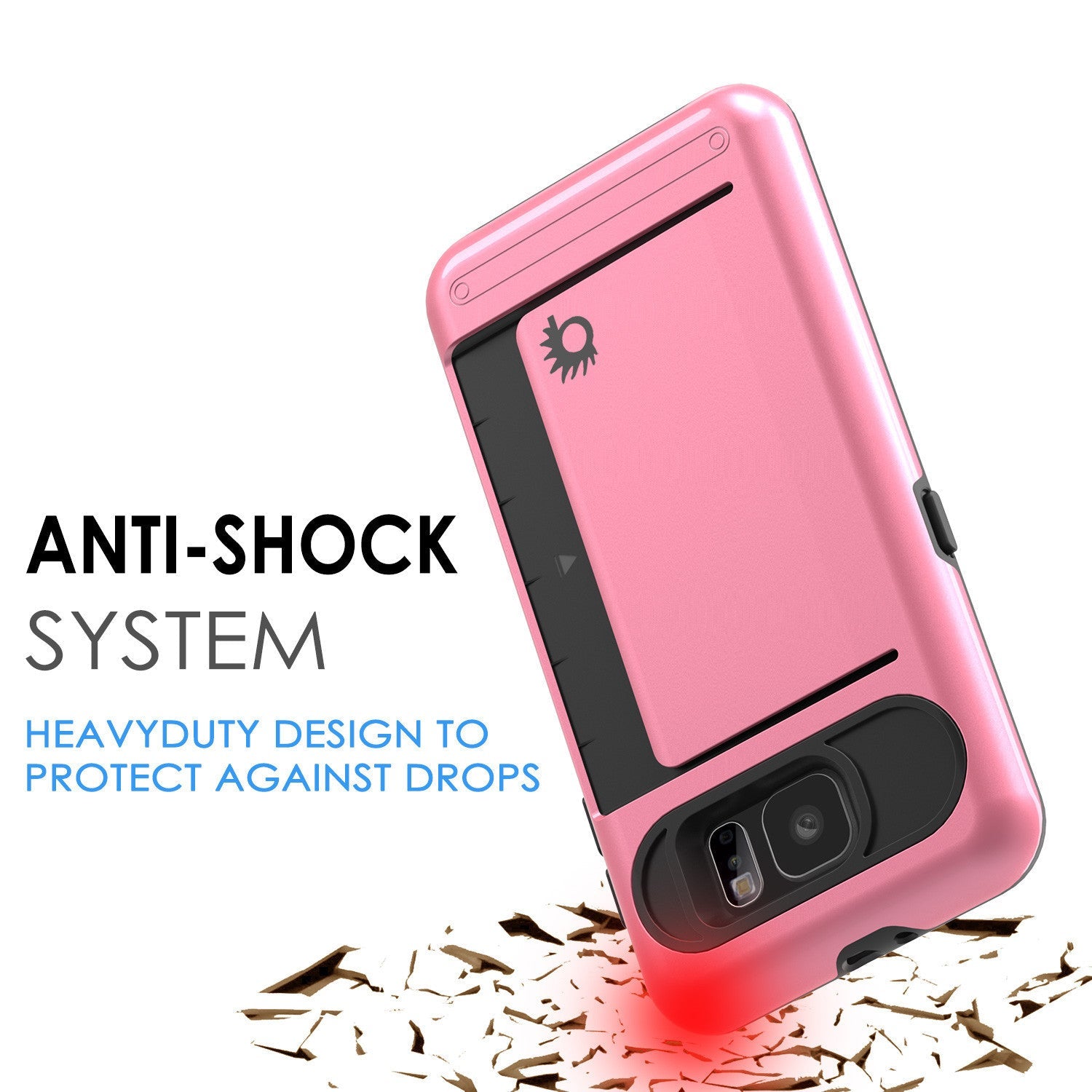 Galaxy S6 EDGE Plus Case PunkCase CLUTCH Pink Series Slim Armor Soft Cover Case w/ Screen Protector (Color in image: Gold)