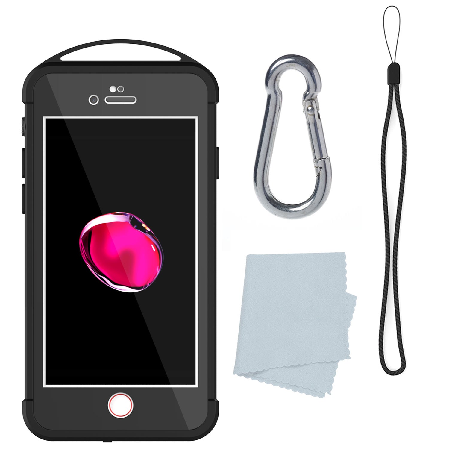 iPhone 7 Waterproof Case, Punkcase ALPINE Series, CLEAR | Heavy Duty Armor Cover (Color in image: light blue)