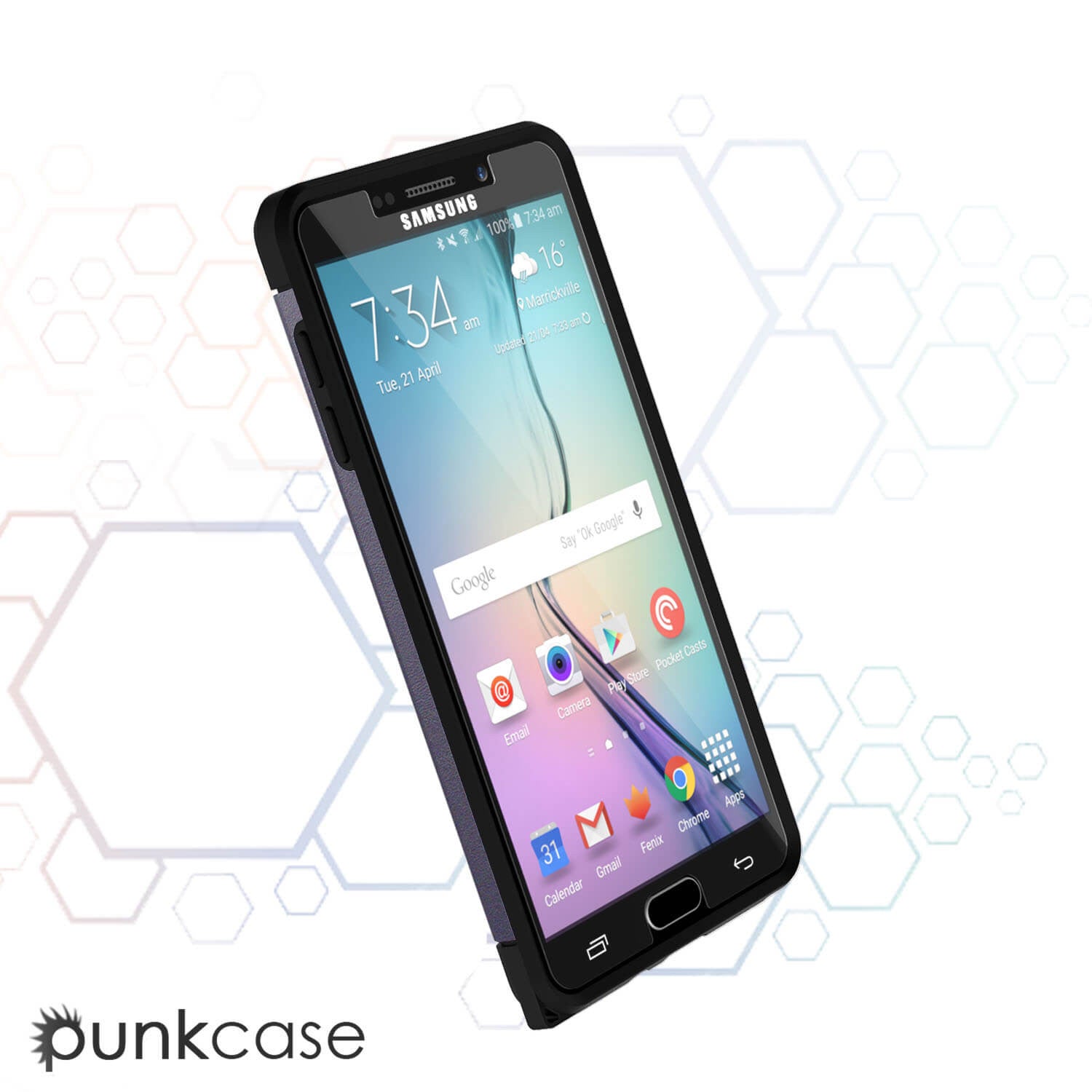 Galaxy Note 5 Case PunkCase Galactic Charcoal Series Slim Armor Soft Cover Case w/ Tempered Glass (Color in image: pink)