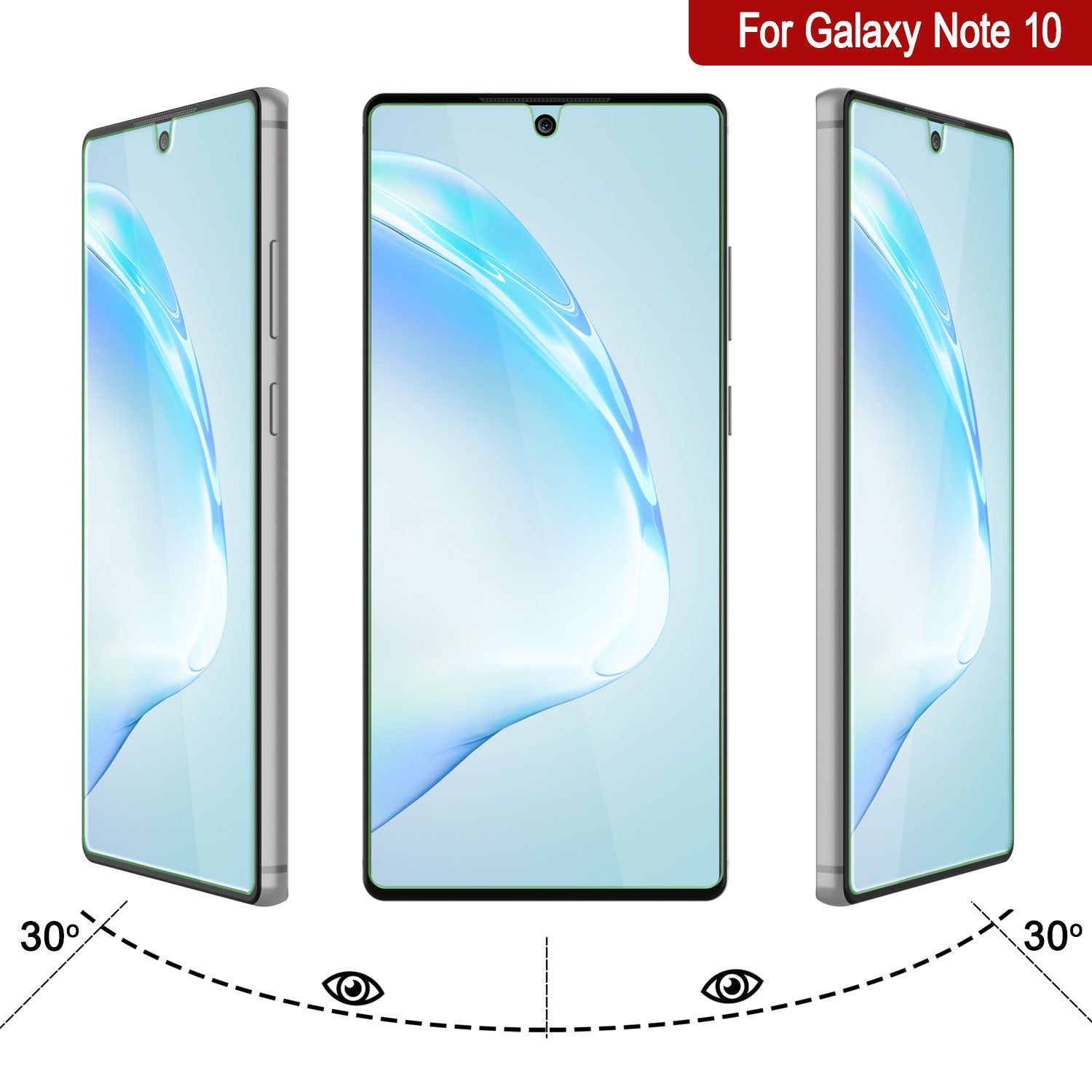 Protetor de vidro temperado Clear Punkcase Glass SHIELD para Galaxy note 10, espessura de 0,33mm, vidro temperado 9H