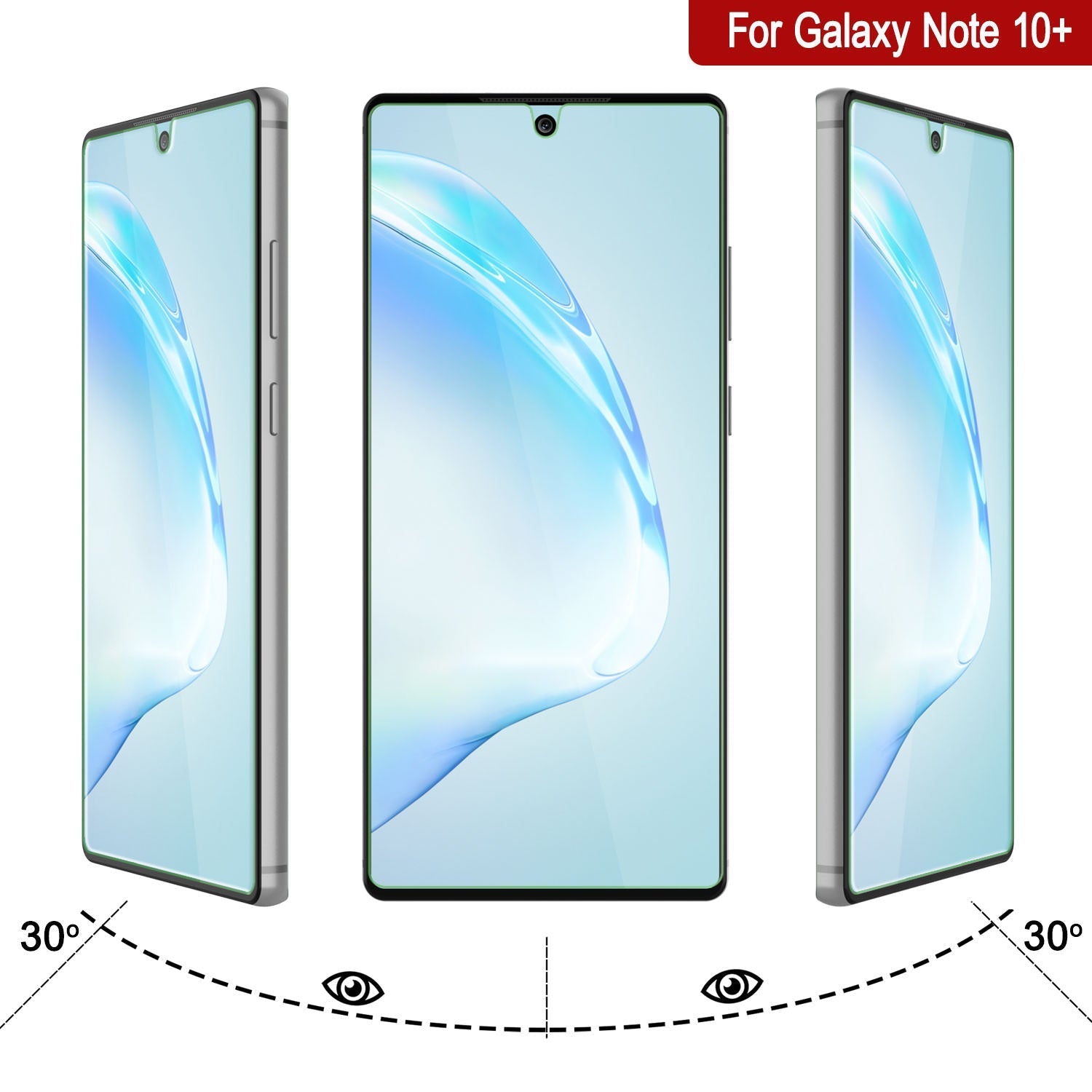 Protetor de tela de vidro temperado Clear Punkcase Glass SHIELD para Samsung Galaxy Note 10+ Plus, com 0,33mm de espessura e resistência 9H