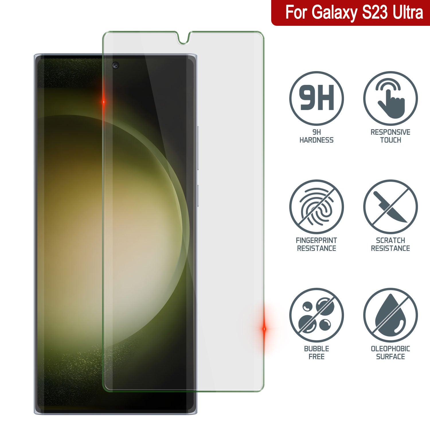 Protetor de tela de vidro temperado Clear Punkcase Glass SHIELD Ultra Clear Galaxy S23 0,33mm de espessura 9H de vidro