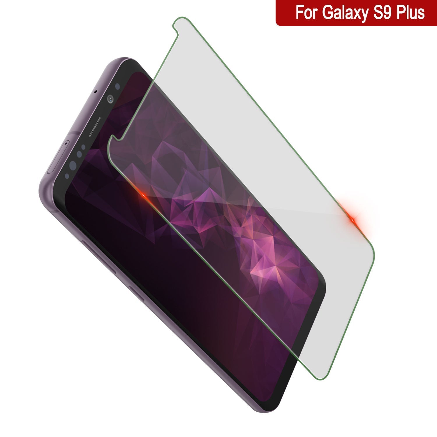 Protetor de tela de vidro temperado Punkcase Clear SHIELD para Galaxy S9+ Plus, vidro temperado de 0,33mm de espessura e resistência 9H