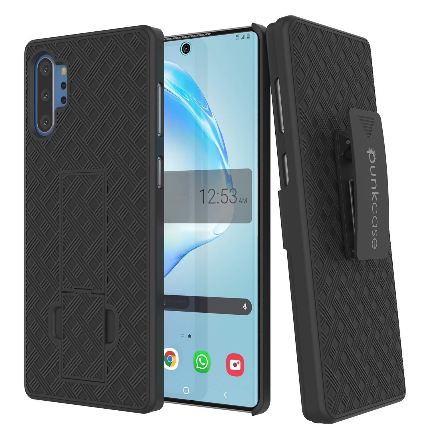 Capa PunkCase Galaxy Note 20 Ultra com Protetor de Tela, Clip de Cinto e Suporte Integrado [Preto]