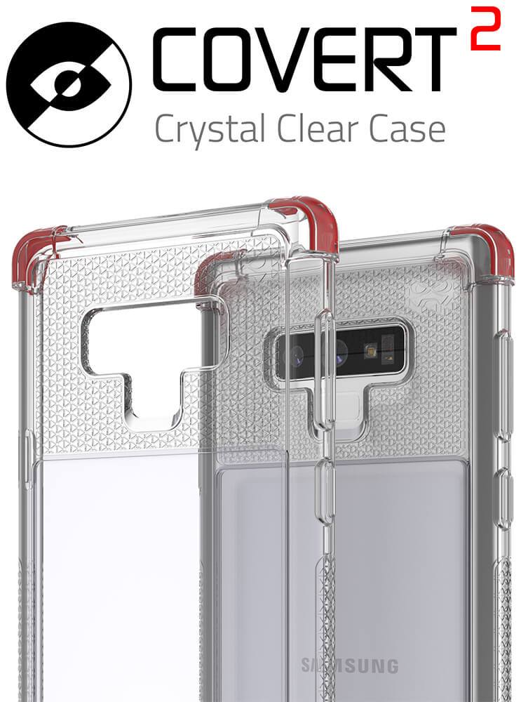 Galaxy Note 9 Case,Ghostek Covert 2 TPU Bumper Frame [Shockproof] | White (Color in image: Pink)