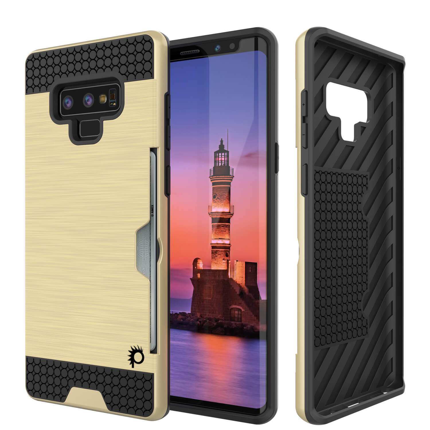 Capa Galaxy Note 9, PUNKcase [Série SLOT] Ajuste Slim Samsung Note 9 [Ouro]