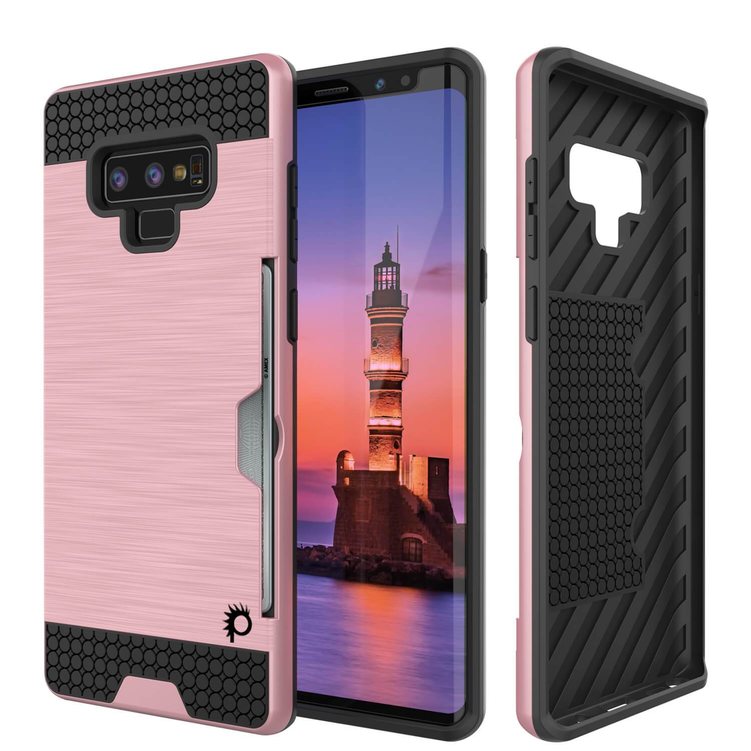 Capa Galaxy Note 9, PUNKcase [Série SLOT] Ajuste fino Samsung Note 9 [Ouro Rosa]