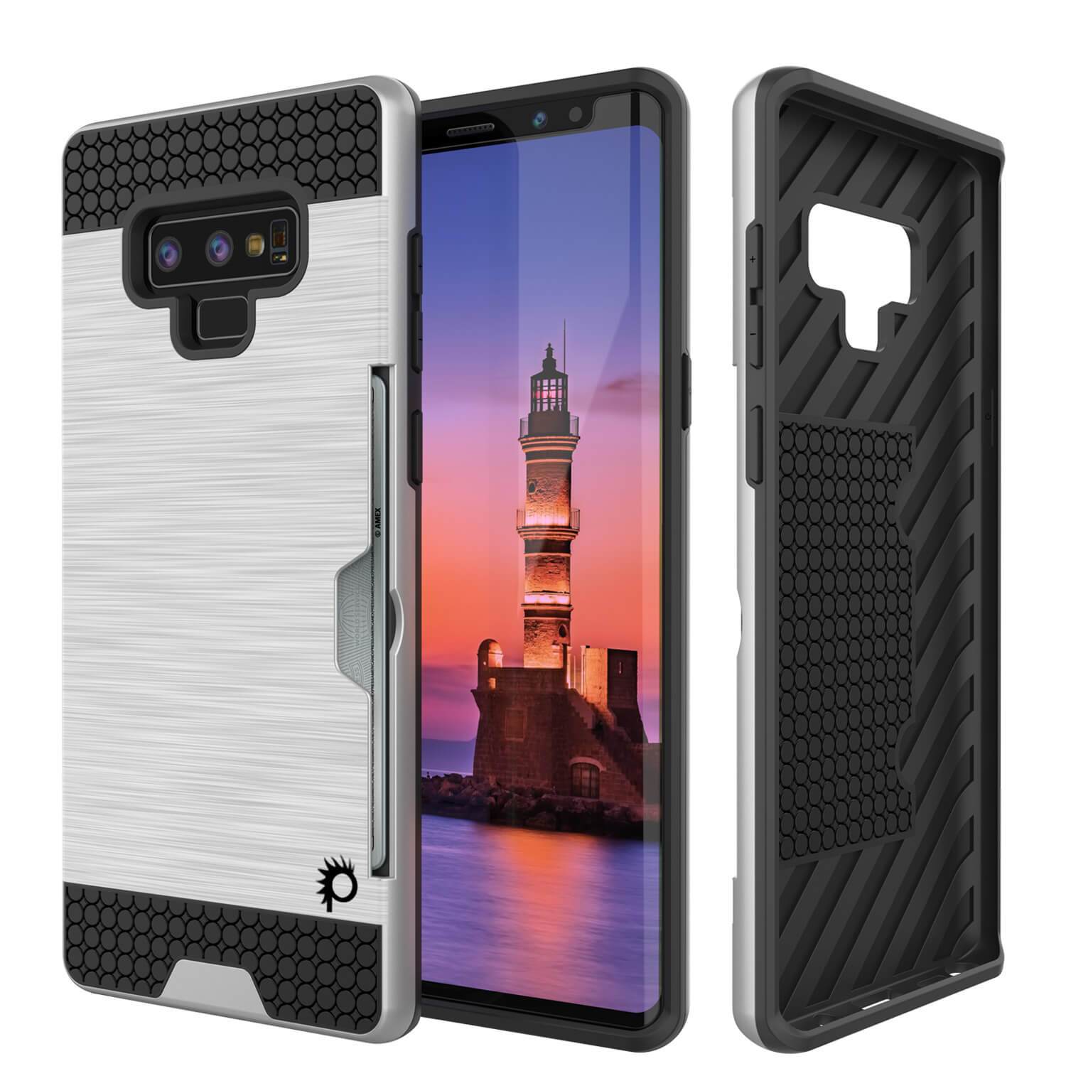 Capa Galaxy Note 9, PUNKcase [Série SLOT] Ajuste Slim Samsung Note 9 [Prateado]