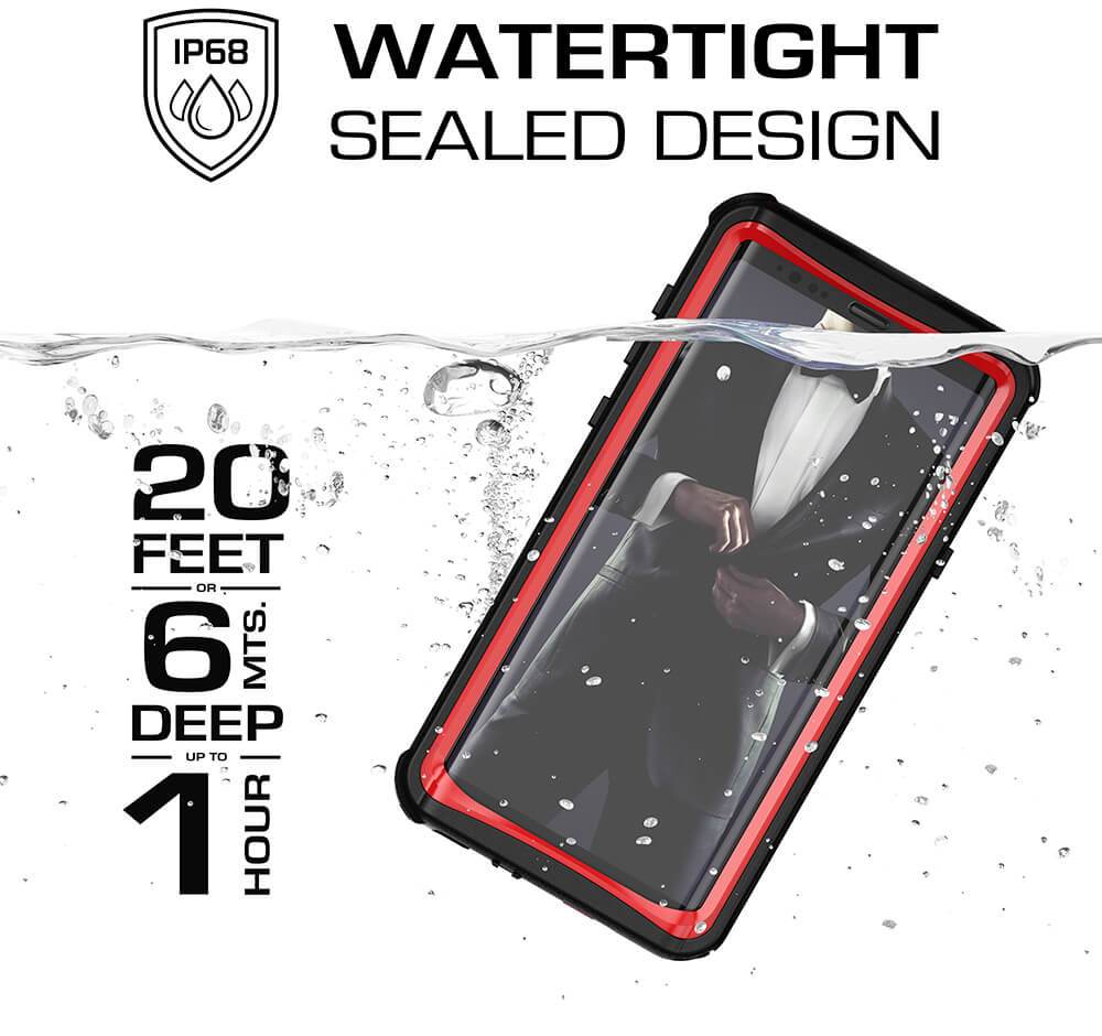 Galaxy Note 9, Ghostek Nautical Waterproof Case Full Body TPU Cover [Shockproof] | White 