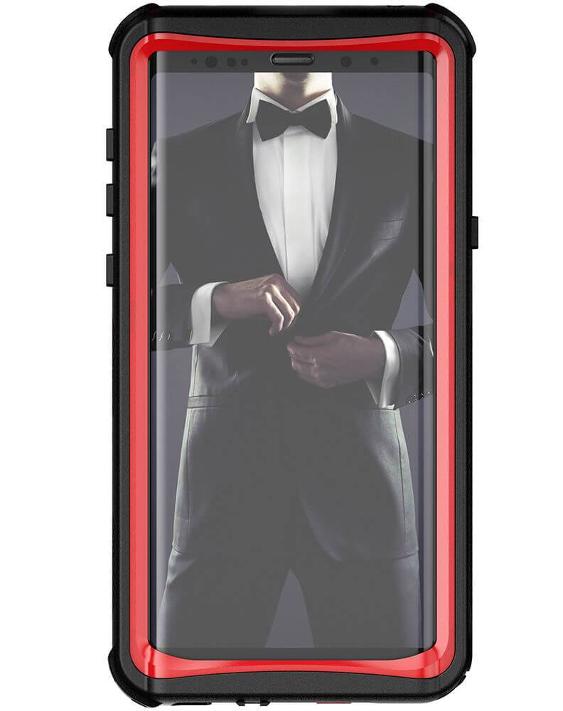 Galaxy Note 9, Ghostek Nautical Waterproof Case Full Body TPU Cover [Shockproof] | Red 