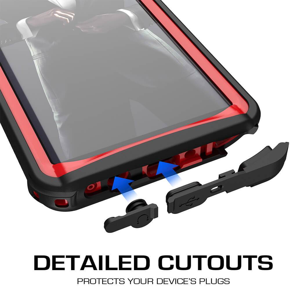 Galaxy Note 9, Ghostek Nautical Waterproof Case Full Body TPU Cover [Shockproof] | Black 