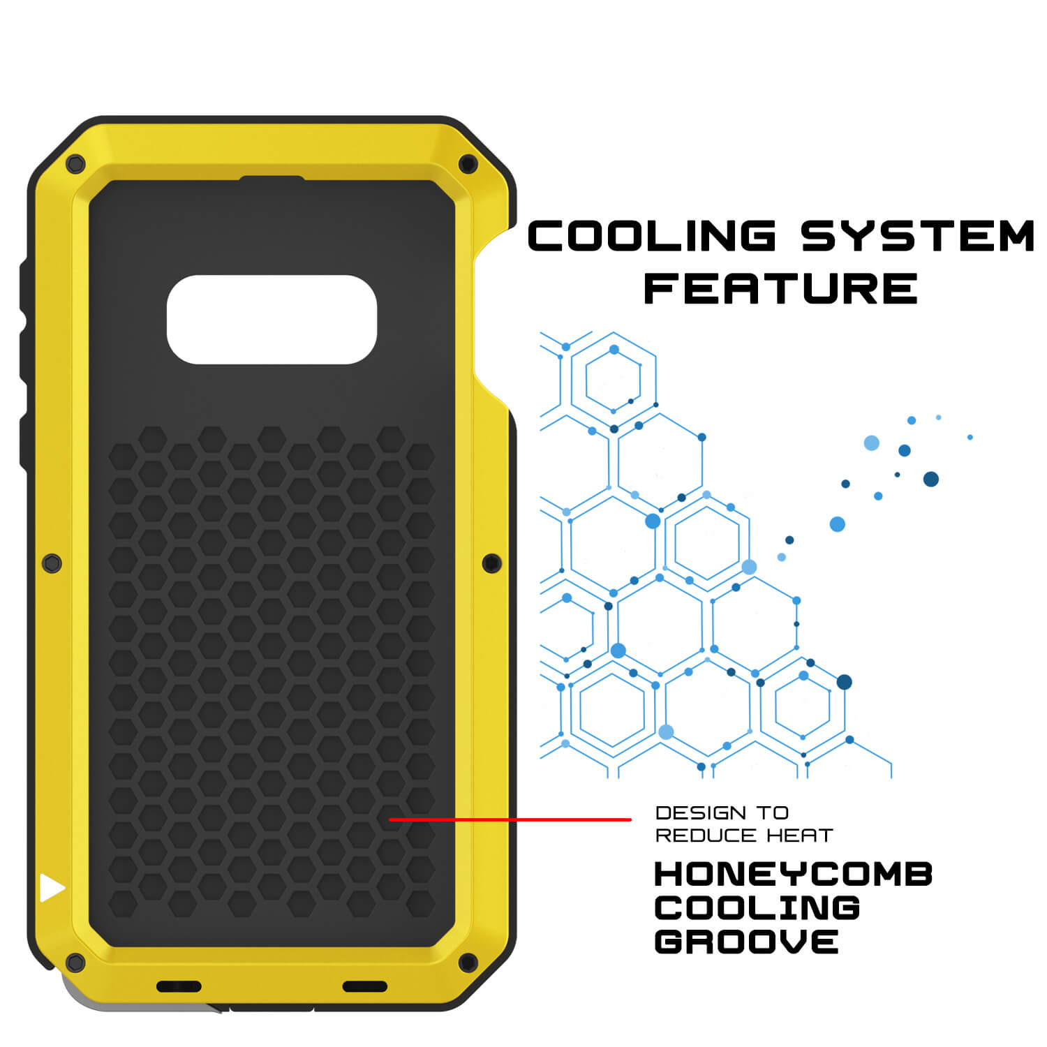 Galaxy S10+ Plus Metal Case, Heavy Duty Military Grade Rugged Armor Cover [Neon] (Color in image: Red)