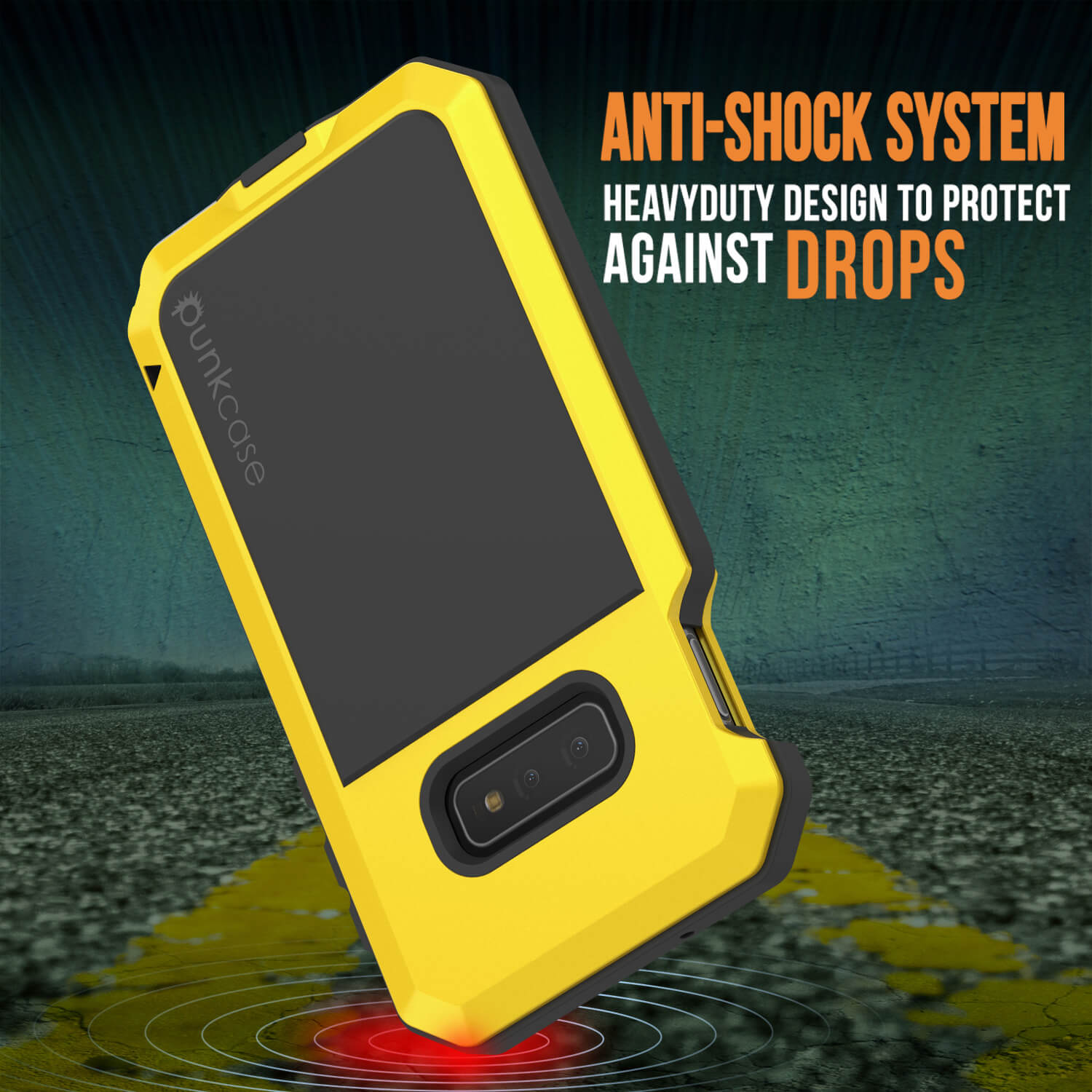 Galaxy S10+ Plus Metal Case, Heavy Duty Military Grade Rugged Armor Cover [Neon] (Color in image: Gold)