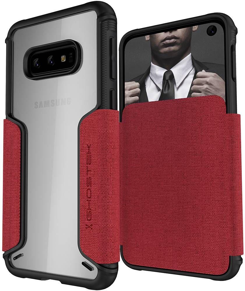 Capa de carteira Galaxy S10e | Série Exec 3 [Vermelho]
