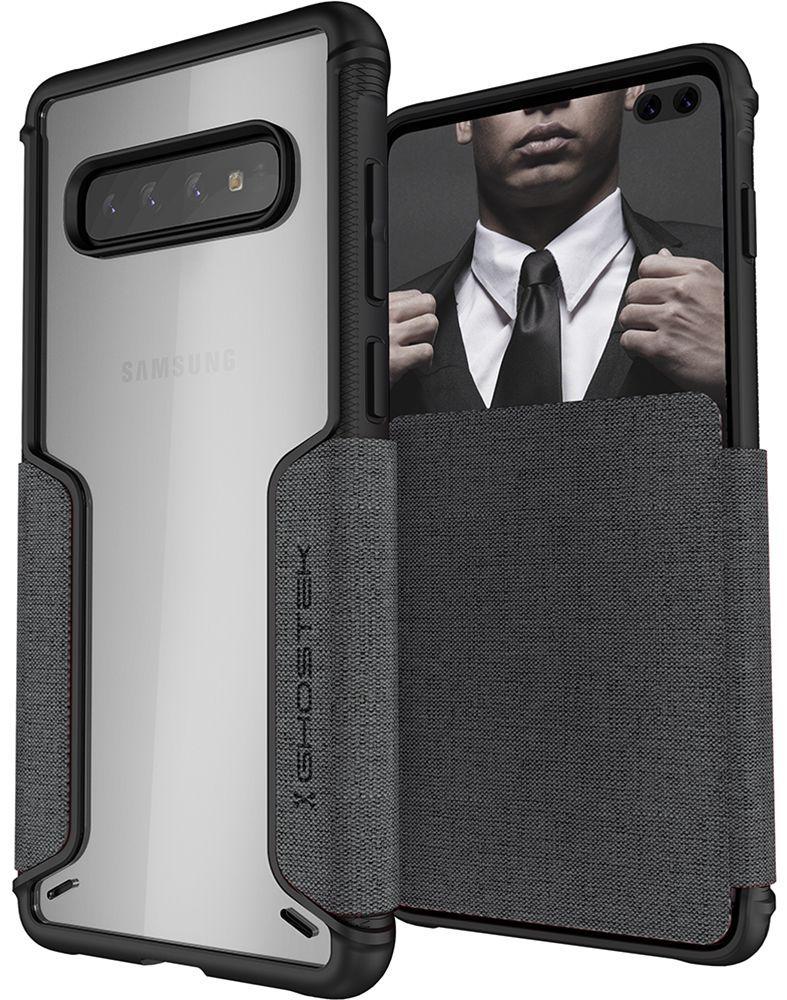 Capa de carteira Galaxy S10+ Plus | Série Exec 3 [Cinza]