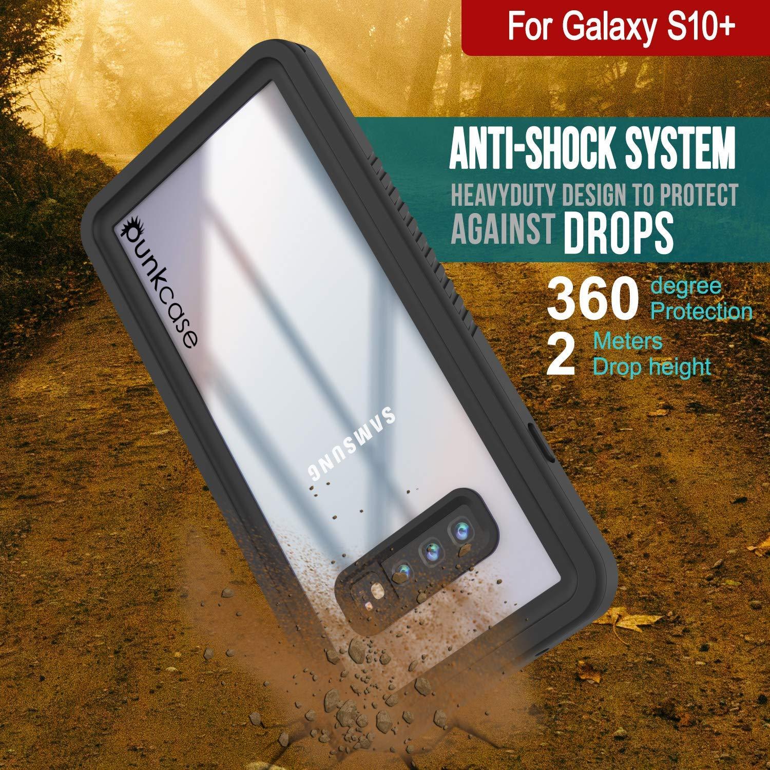 Galaxy S10e Water/Shockproof With Screen Protector Case [Black] (Color in image: Light Green)