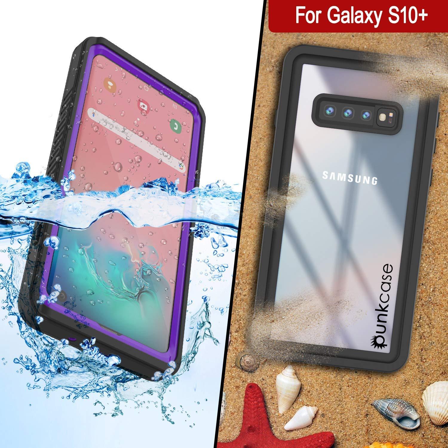 Galaxy S10e Water/Shockproof Slim Screen Protector Case [Purple] (Color in image: Light blue)