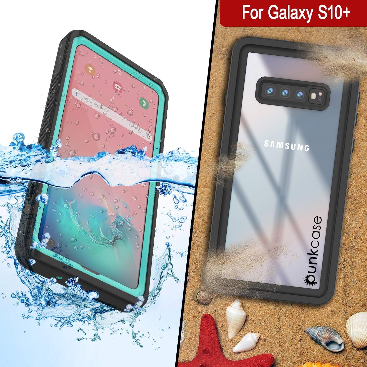 Galaxy S10e Water/Shock/Snowproof | Screen Protector Case [Teal] (Color in image: Red)