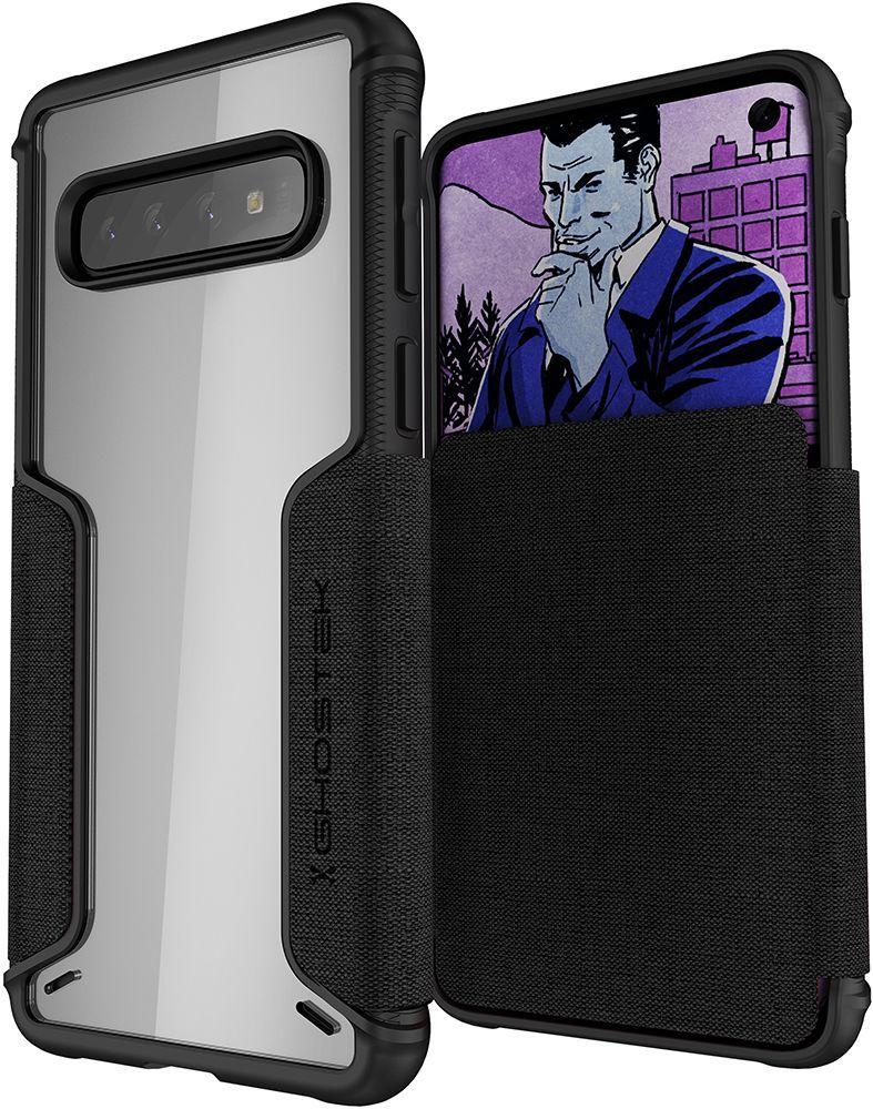 Capa de carteira Galaxy S10 | Série Exec 3 [Preto]