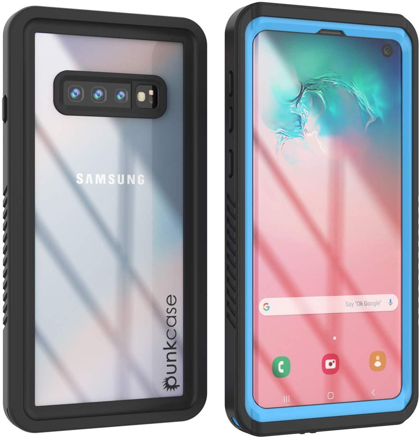 Galaxy S10+ Plus Capa Slim à Prova d'Água/Choque/Neve/Poeira [Azul Claro]
