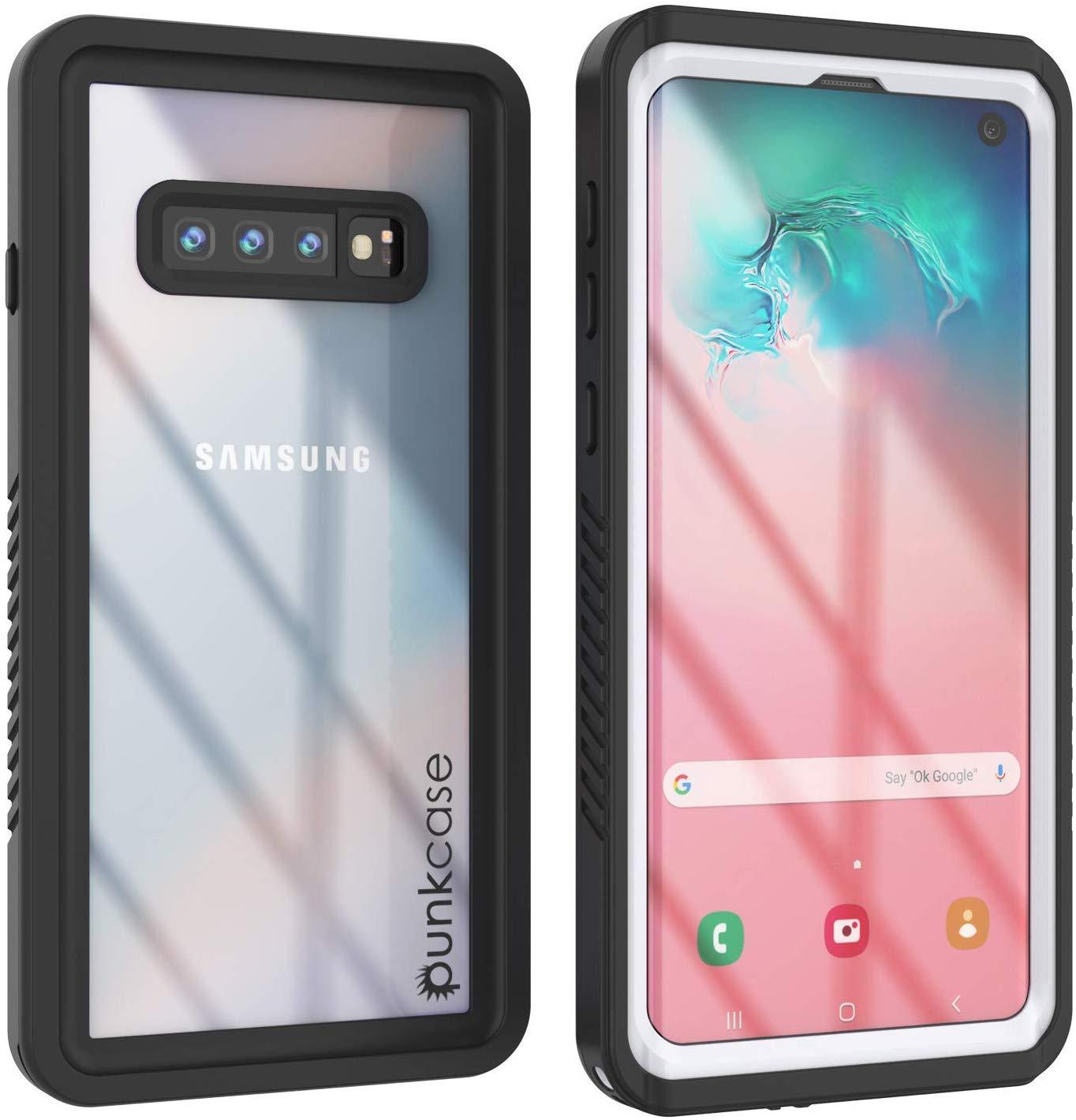 Galaxy S10+ Plus Capa Fina à prova de água/choque/neve/poeira Punkcase [Branca]