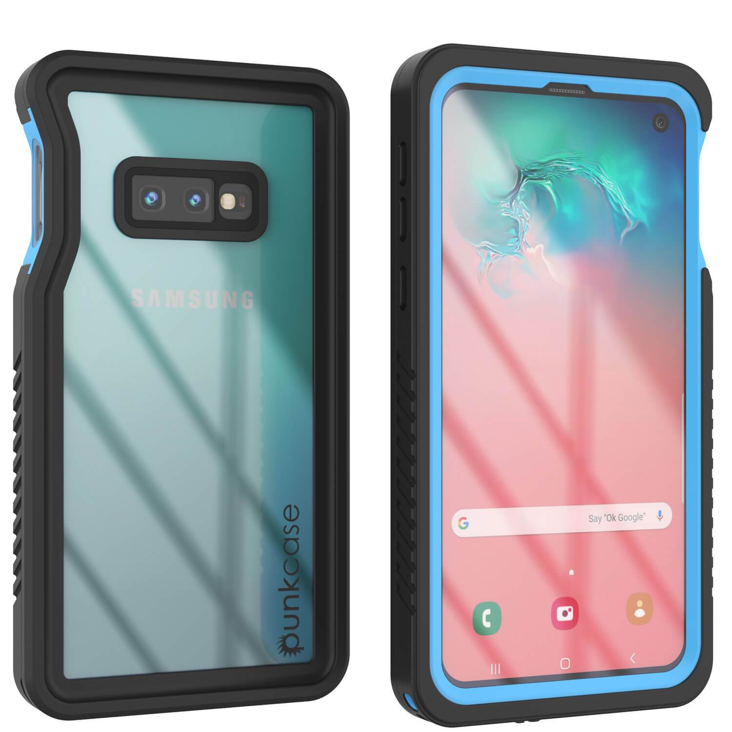 Capa Slim à prova d'água/choque/neve/poeira para Galaxy S10 [Azul Claro]