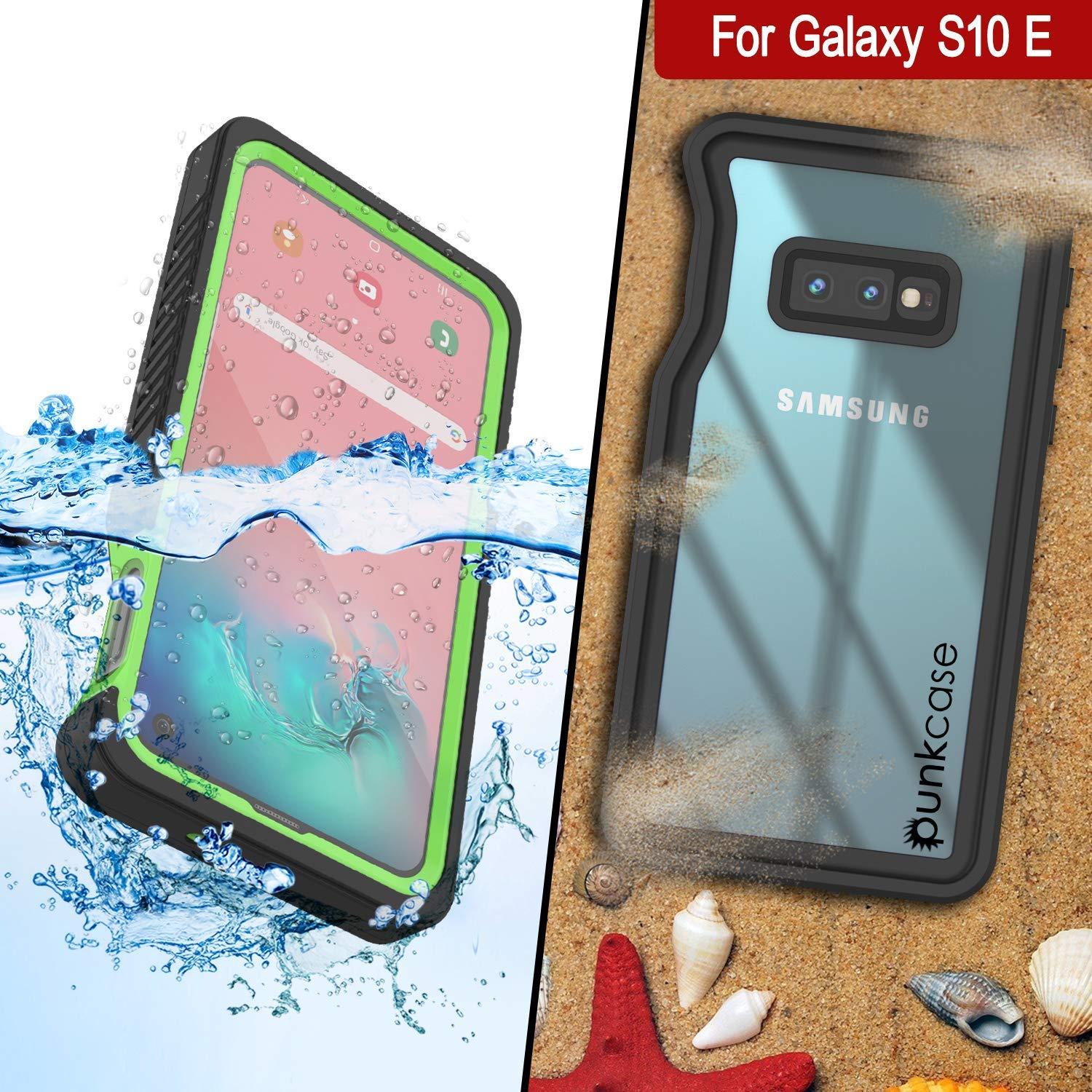 Galaxy S10 Water/Shockproof Screen Protector Case [Light Green] (Color in image: Black)