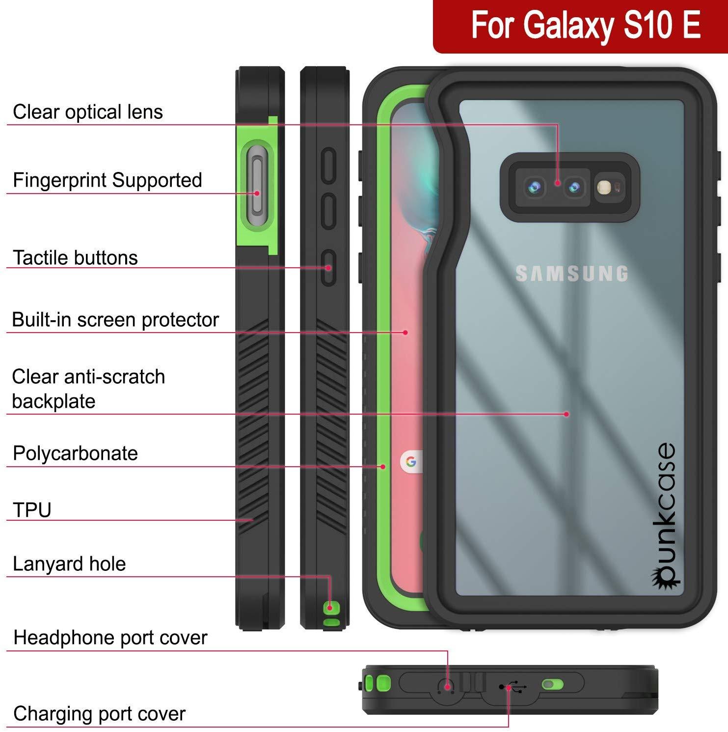 Galaxy S10 Water/Shockproof Screen Protector Case [Light Green] (Color in image: White)