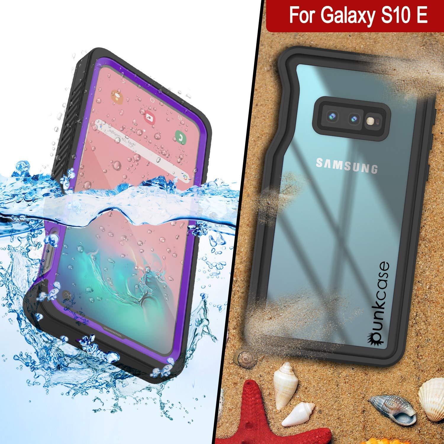 Galaxy S10 Water/Shockproof Slim Screen Protector Case [Purple] (Color in image: Light blue)