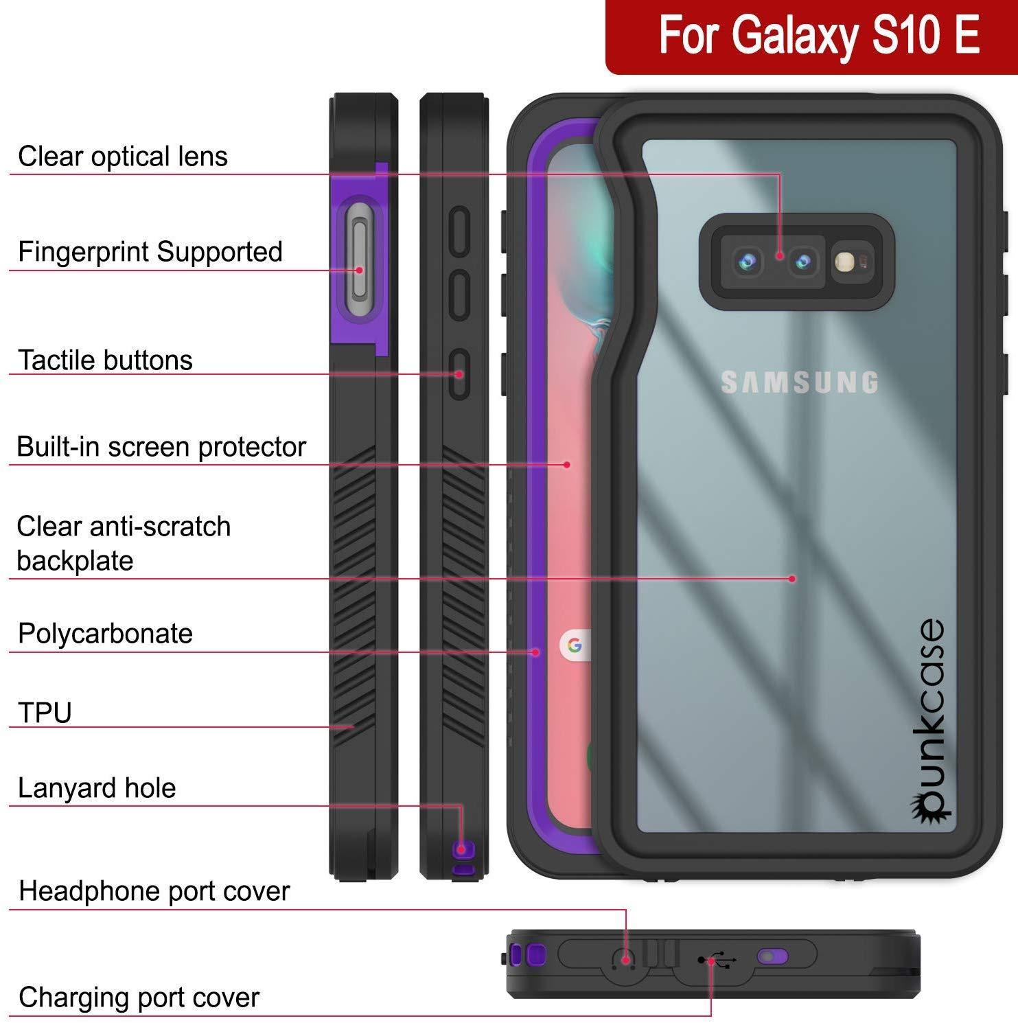 Galaxy S10 Water/Shockproof Slim Screen Protector Case [Purple] (Color in image: Light Green)