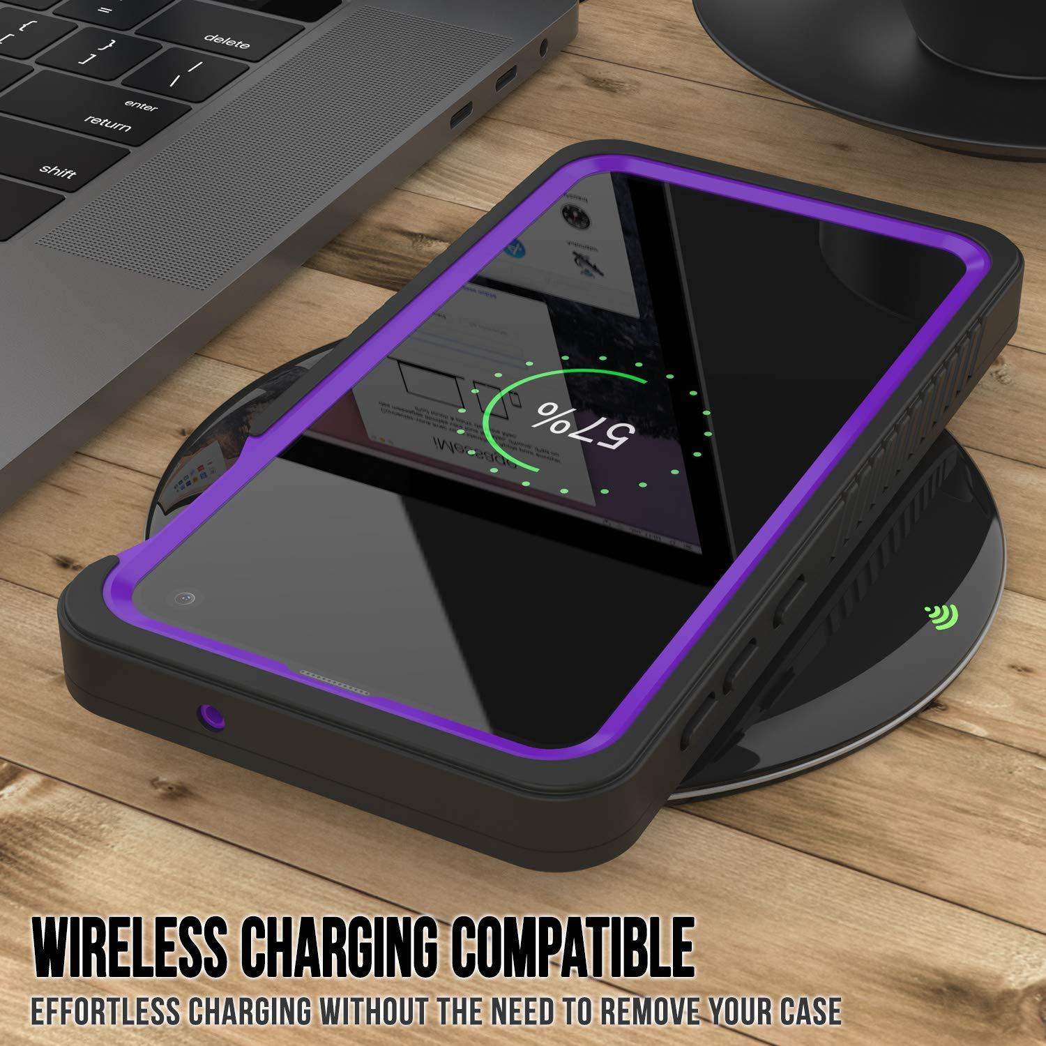 Galaxy S10 Water/Shockproof Slim Screen Protector Case [Purple] (Color in image: Pink)