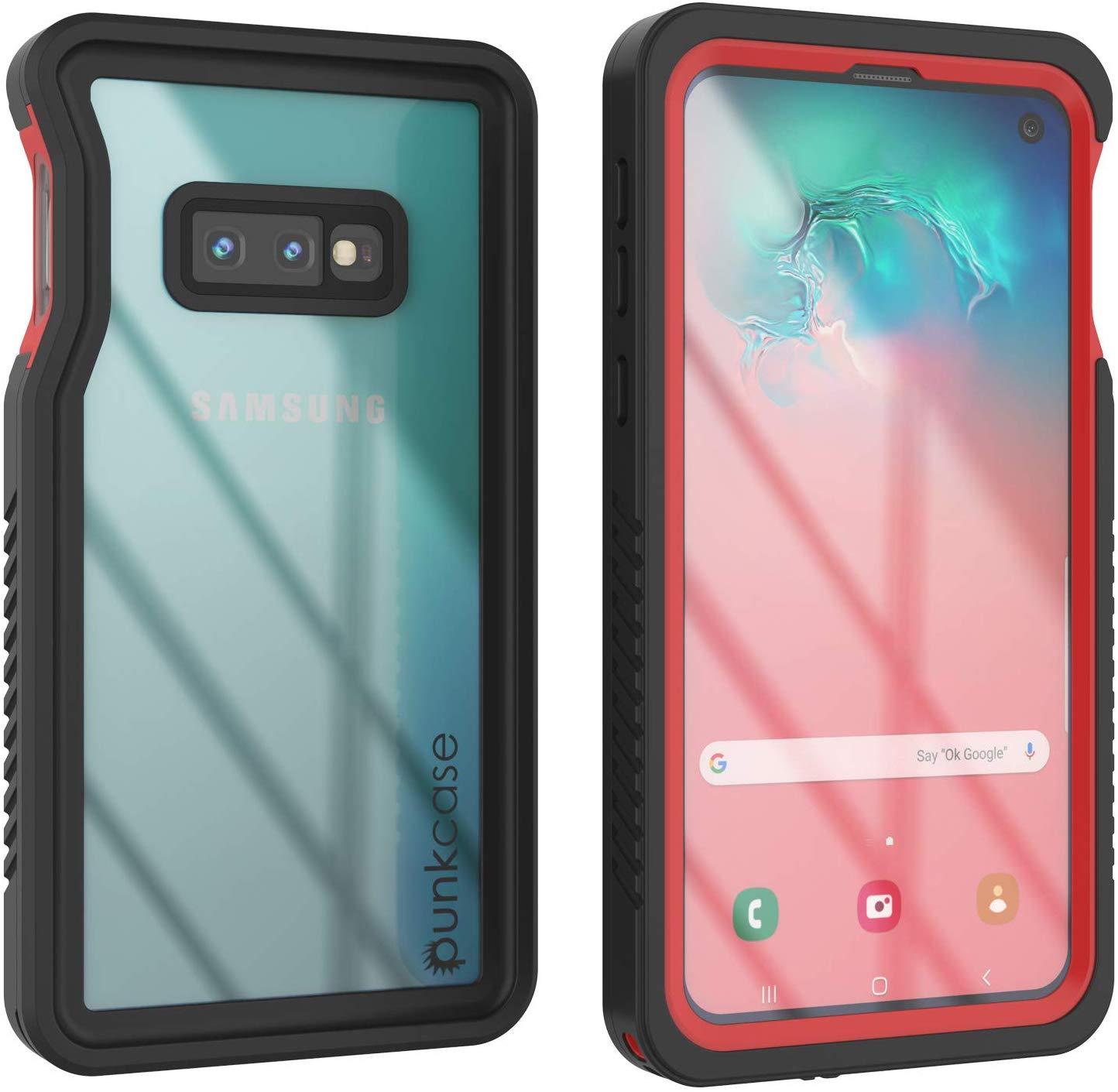Capa protetora Slim à prova d'água/choque/neve para tela do Galaxy S10 (vermelha)
