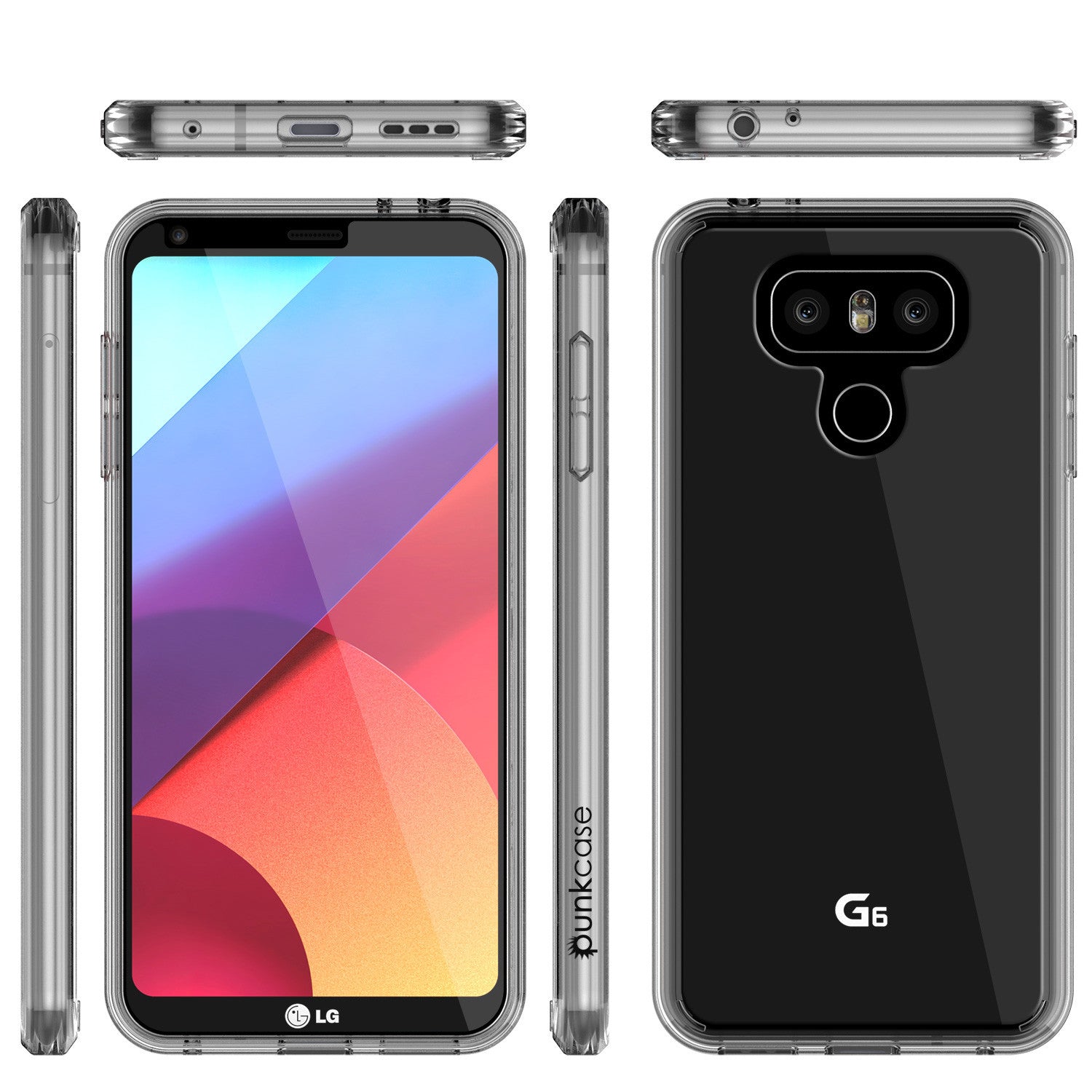 LG G6 Case Punkcase® LUCID 2.0 Clear Series w/ PUNK SHIELD Screen Protector | Ultra Fit (Color in image: crystal pink)