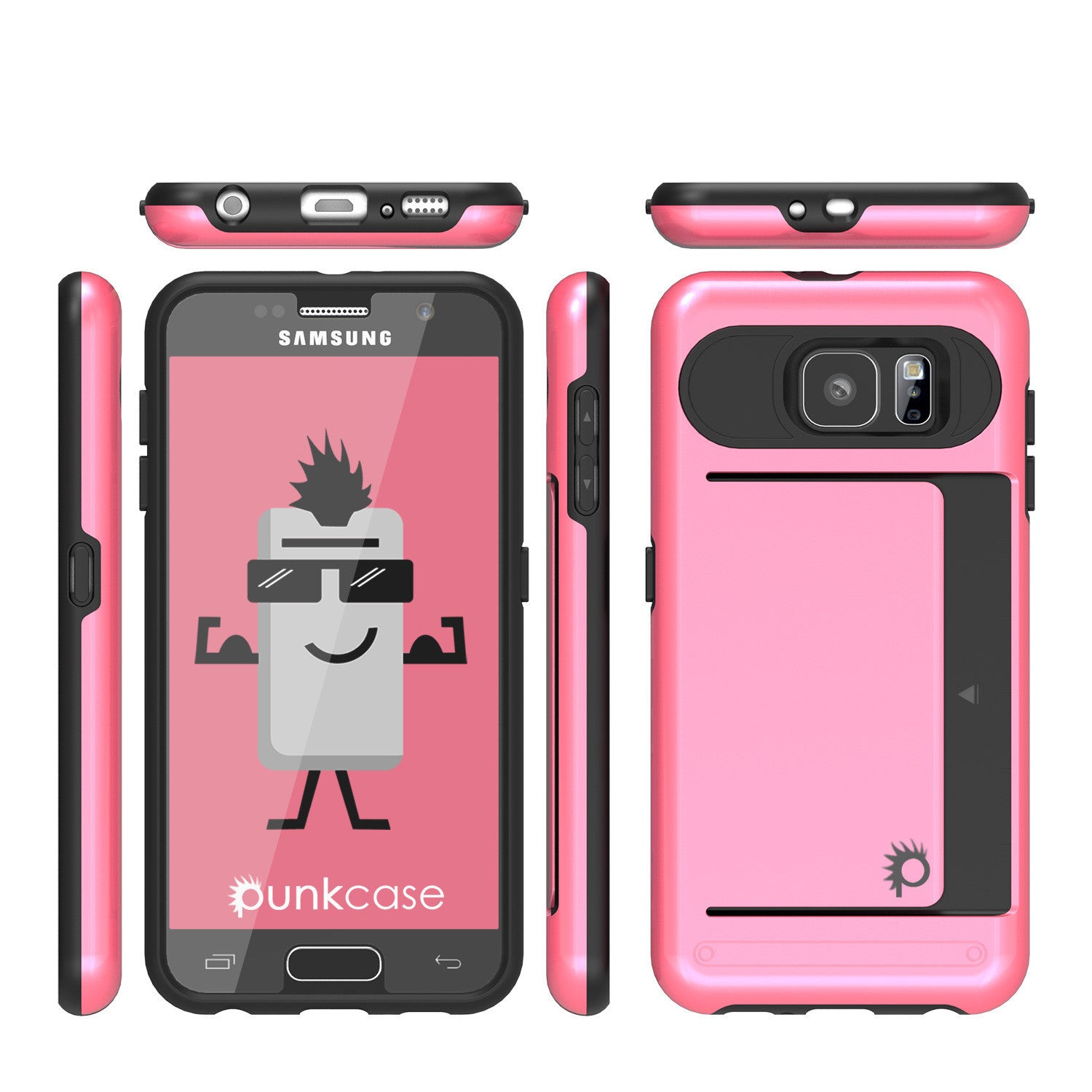 Galaxy S6 EDGE Plus Case PunkCase CLUTCH Pink Series Slim Armor Soft Cover Case w/ Screen Protector (Color in image: Rose Gold)