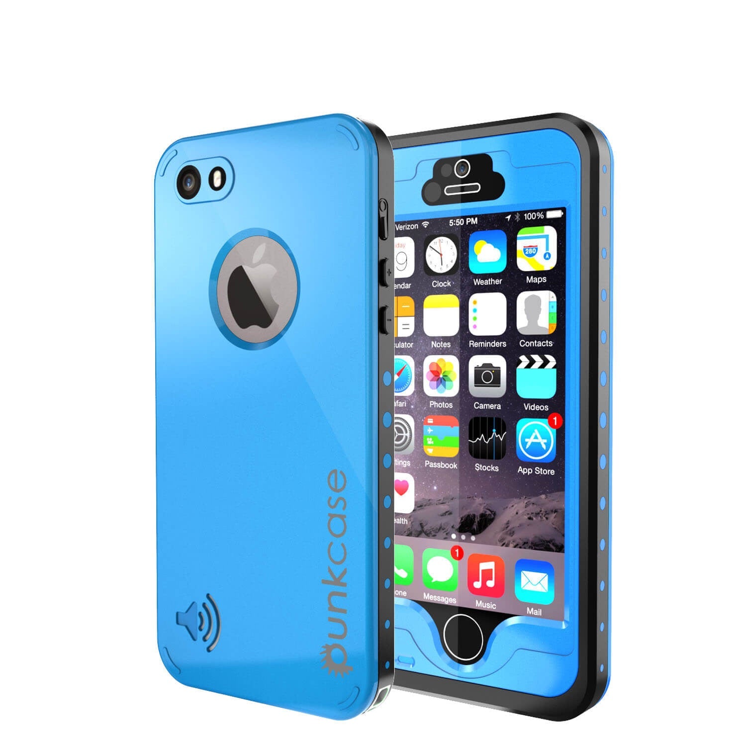 Capa à prova d'água para iPhone 5S/5, PunkCase StudStar Azul Claro à prova d'água / choque / sujeira | Garantia vitalícia
