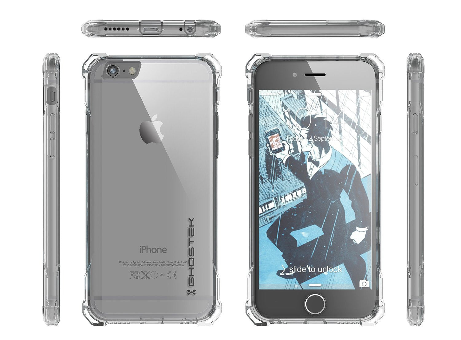 iPhone 6S Case, Ghostek® Covert Clear, Premium Impact Protective Armor | Lifetime Warranty Exchange (Color in image: gold)