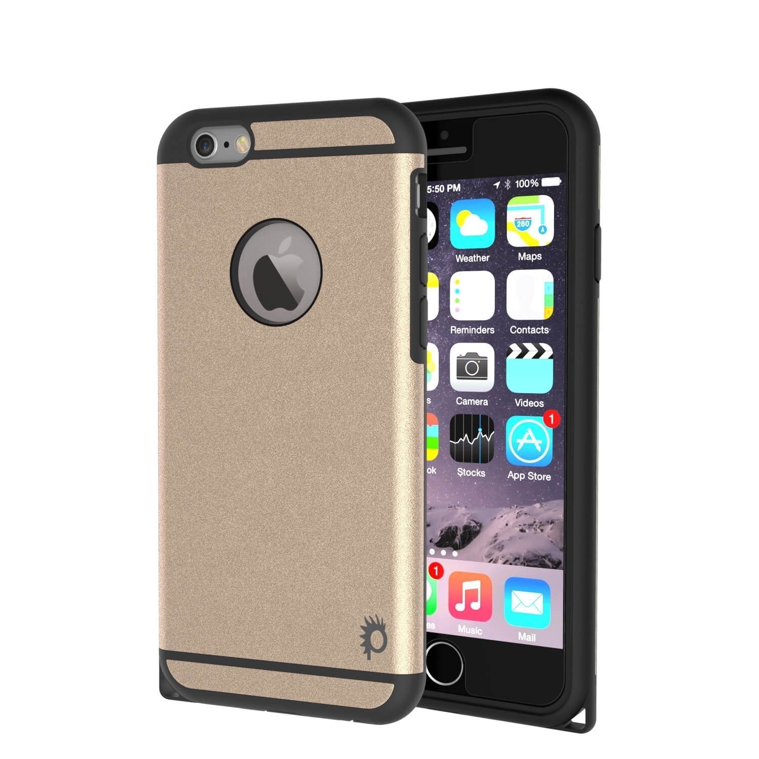 Capa iPhone 5s/5/SE PunkCase da Série Galactic Gold Slim com Vidro Temperado | Garantia Vitalícia