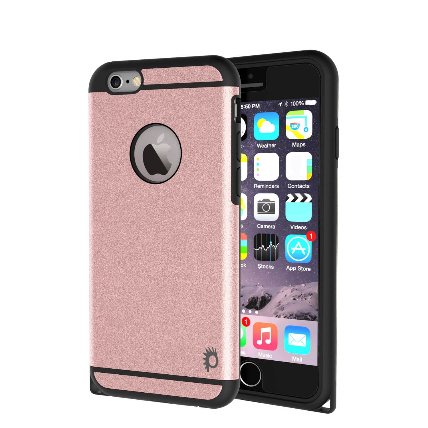 Capa PunkCase Galactic Rose Gold Slim para iPhone 6s Plus/6 Plus com Vidro Temperado | Garantia Vitalícia