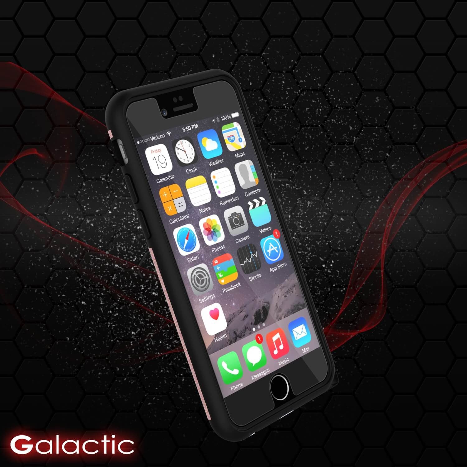 iPhone 6s Plus/6 Plus  Case PunkCase Galactic Rose Gold Slim w/ Tempered Glass | Lifetime Warranty (Color in image: pink)
