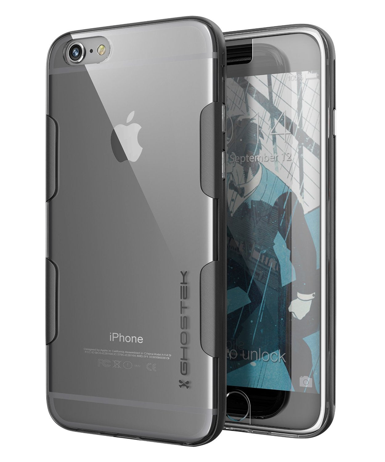 Capa para iPhone 6s Plus Space Grey Ghostek Cloak, Fina Protetora c/ Vidro Temperado | Garantia Vitalícia
