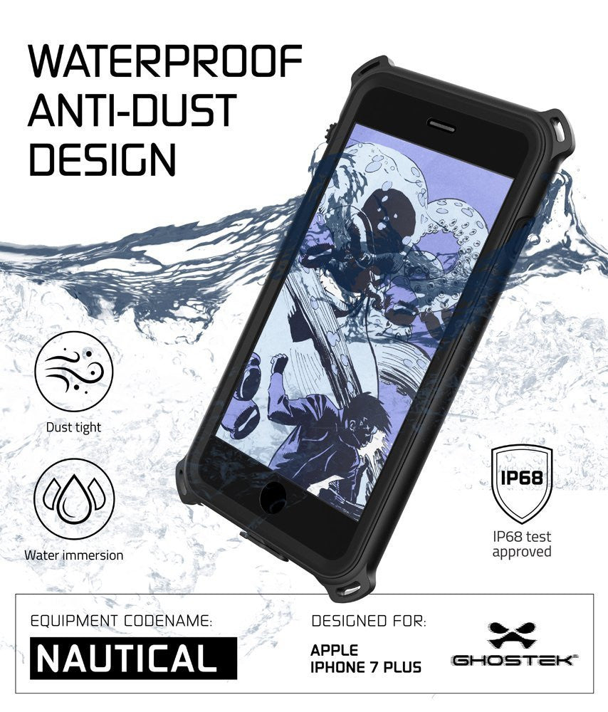WATERPROOF ANTI-DUST DESIGN Dust tight Water immersion IP68 Certified test approved EQUIPMENT CODENAME: DESIGNED FOR NAUTICAL AeeGnE RUS eaerac (Color in image: Green)