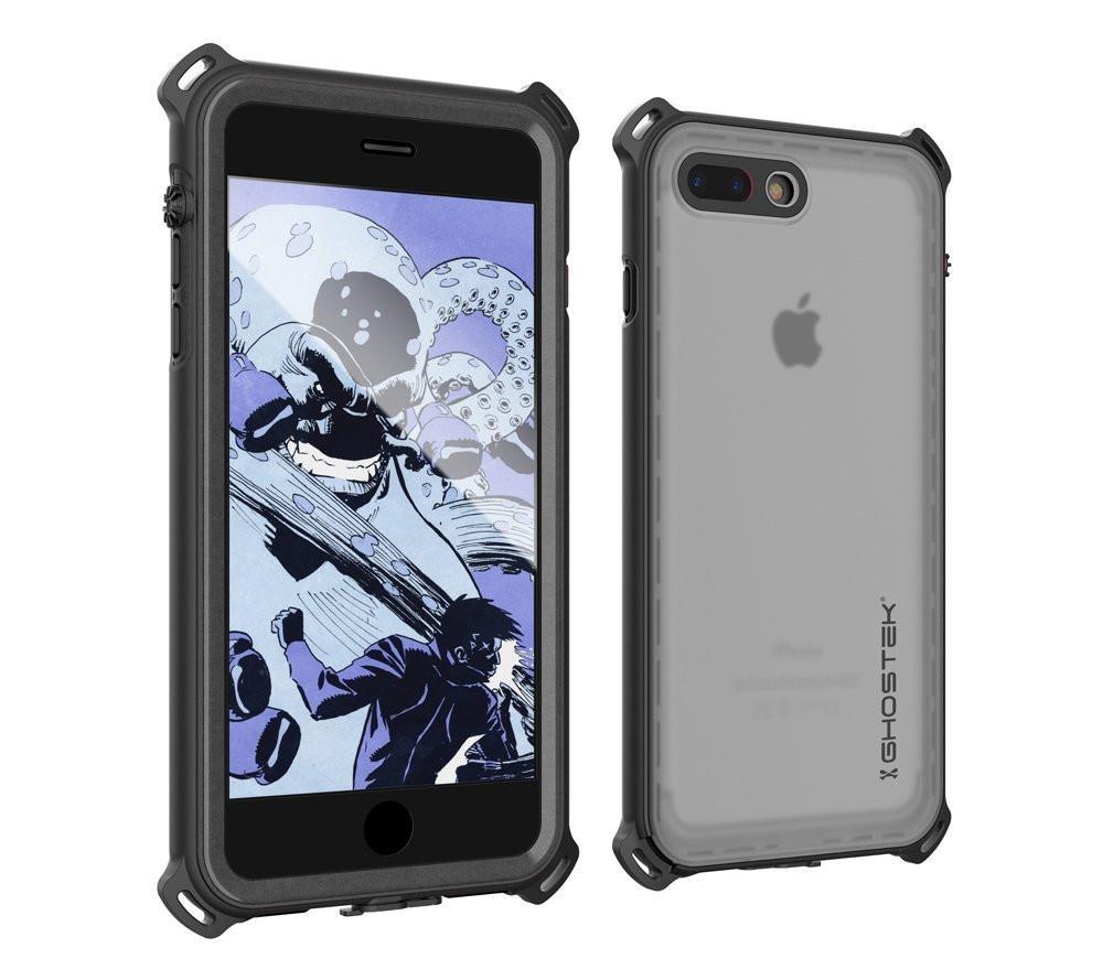 Capa à prova d'água para iPhone 8+ Plus, série Nautical da Ghostek para iPhone 8+ Plus | Proteção fina debaixo d'água | Dever de aventura | Natação (Preto)