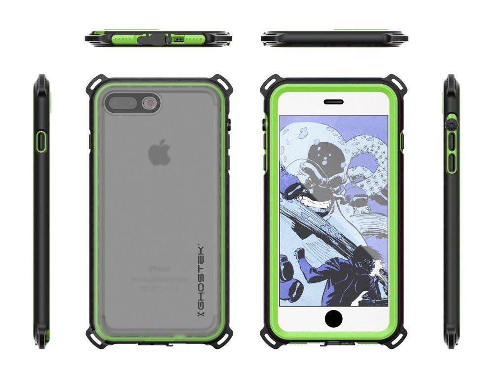 iPhone 8+ Plus Waterproof Case, Ghostek Nautical Series for iPhone 8+ Plus | Slim Underwater Protection | Adventure Duty | Swimming (Green) (Color in image: Red)